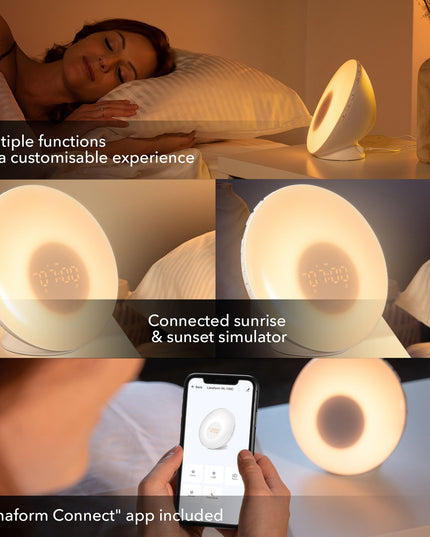 Lanaform Connected Sunrise & Sunset – Smart wake-up light med appstyrning och soluppgångssimulering