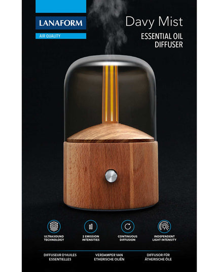 Lanaform Davy Mist – Designad aromadiffuser med kall dimma och LED-belysning