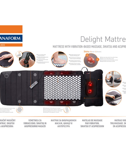 Lanaform Delight Mattress – 3-i-1 massagebädd med värme och vibrationsmassage