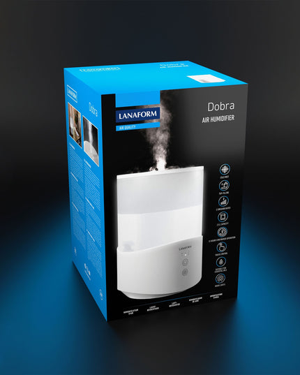 Lanaform Dobra – Luftfuktare med aromadiffuser och LED-ljus i elegant design