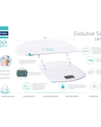 Lanaform Evolutive Scale – Digital baby- och barnvåg som växer med barnet