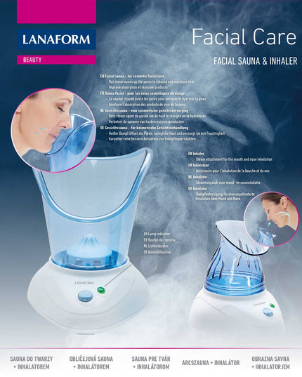 Lanaform Facial Care – Ansiktsångbad och rengöringskit för hudvård hemma