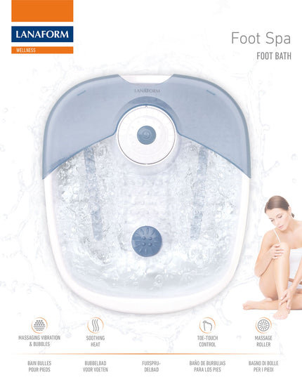 Lanaform Foot Spa – Fotbad med bubblor, värme och massage