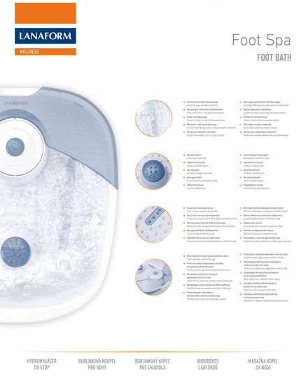 Lanaform Foot Spa – Fotbad med bubblor, värme och massage