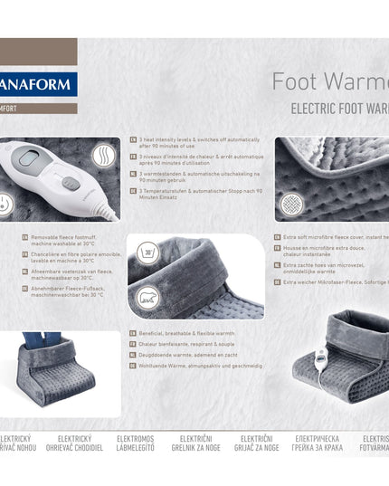 Lanaform Foot Warmer – Elektrisk fotvärmare med extra mjukt foder