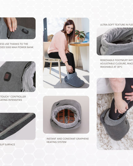 Lanaform Graphene Foot Warmer – Uppladdningsbar elektrisk fotvärmare med grafenvärme