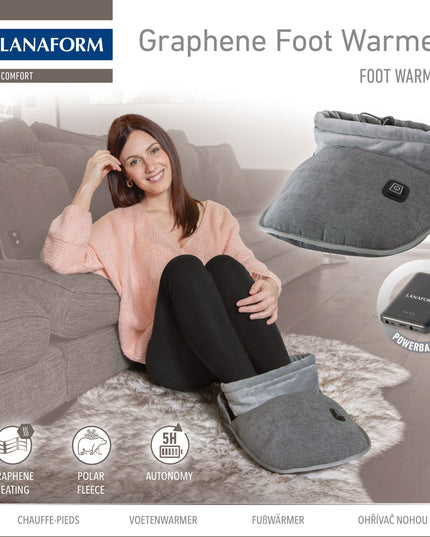 Lanaform Graphene Foot Warmer – Uppladdningsbar elektrisk fotvärmare med grafenvärme