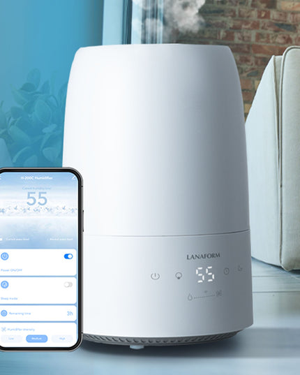 Lanaform H200C – Appstyrd luftfuktare med hygrometer och aromafunktion