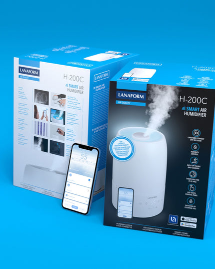 Lanaform H200C – Appstyrd luftfuktare med hygrometer och aromafunktion