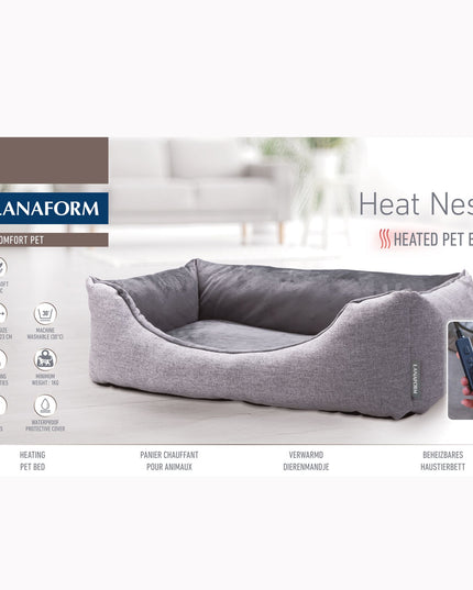 Lanaform Heat Nest – Uppvärmd husdjursbädd med avtagbart överdrag