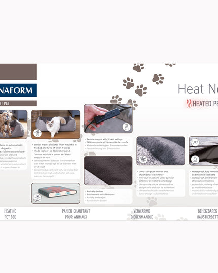 Lanaform Heat Nest – Uppvärmd husdjursbädd med avtagbart överdrag