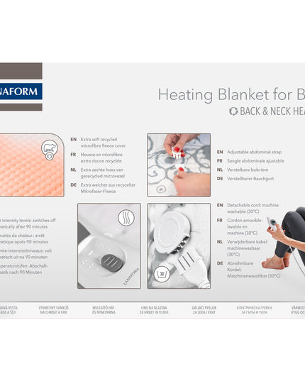 Lanaform Heating Blanket Back – Elektriskt värmetäcke för rygg och axlar