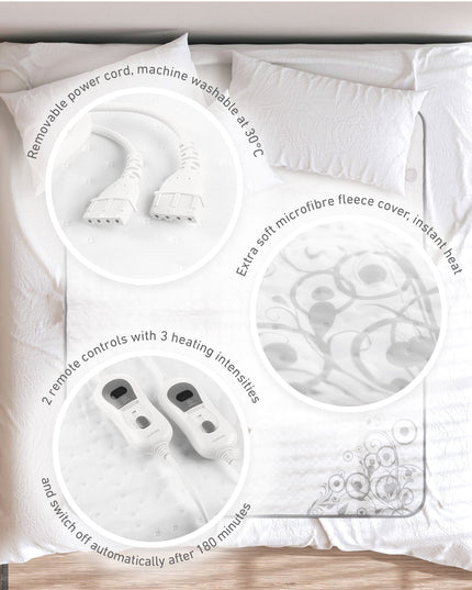 Lanaform Heating Blanket S2 – Elektriskt värmetäcke för dubbelsäng och två personer