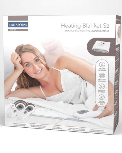 Lanaform Heating Blanket S2 – Elektriskt värmetäcke för dubbelsäng och två personer