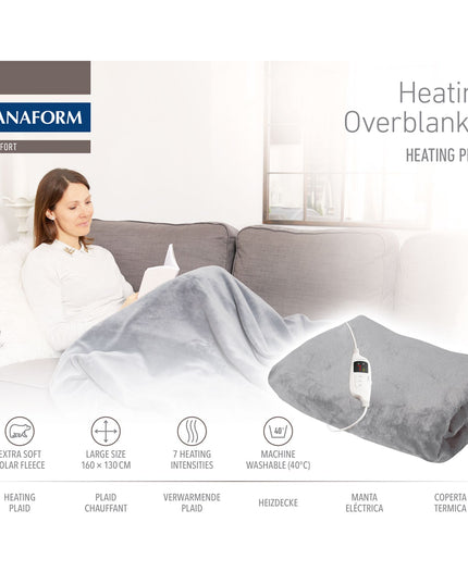 Lanaform Heating Overblanket – Extra stort elektriskt värmetäcke för två personer