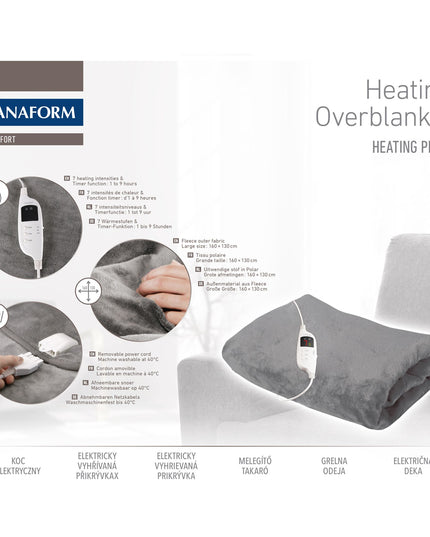 Lanaform Heating Overblanket – Extra stort elektriskt värmetäcke för två personer