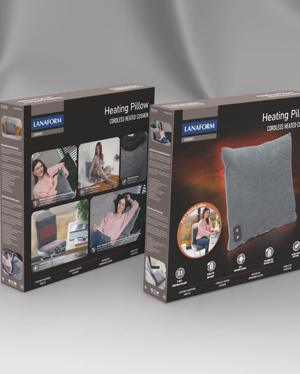 Lanaform Heating Pillow 2-i-1 – Uppladdningsbar värmekudde & varmvattenflaska