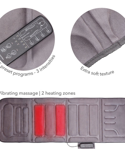 Lanaform Massaging Mattress – Helkroppsmassage med värme i hopfällbar massagematta
