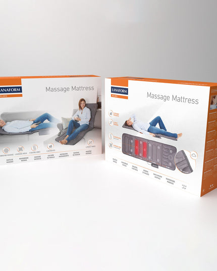 Lanaform Massaging Mattress – Helkroppsmassage med värme i hopfällbar massagematta