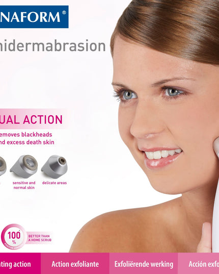 Lanaform MiniDermabrasion – Mikrodermabrasion för hemmabruk med vakuum och peeling