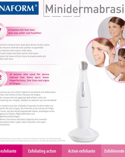 Lanaform MiniDermabrasion – Mikrodermabrasion för hemmabruk med vakuum och peeling