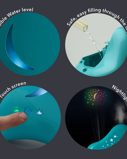 Lanaform Moony – Luftfuktare för barn med nattlampa och kall dimma