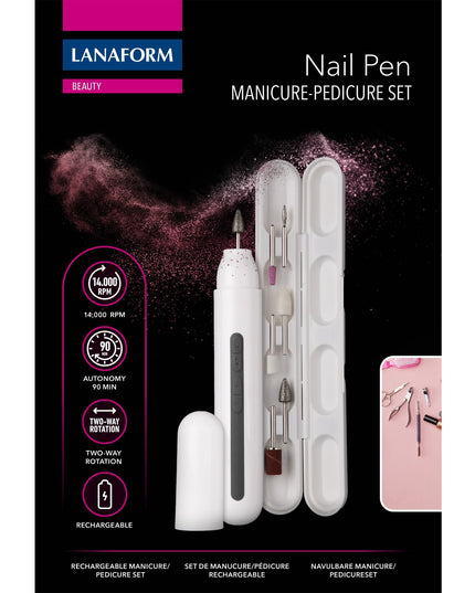 Lanaform Nail Pen Set – Uppladdningsbar manikyr- och pedikyrpenna med tillbehör