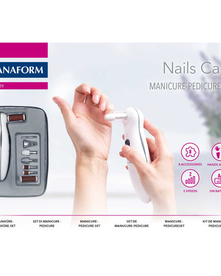 Lanaform Nails Care – Kompakt manikyr- och pedikyrset med 5 tillbehör