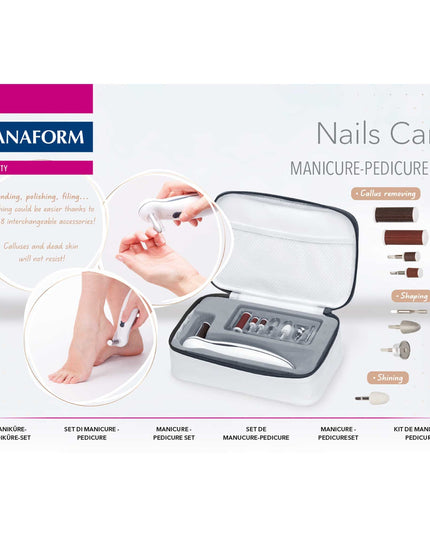 Lanaform Nails Care – Kompakt manikyr- och pedikyrset med 5 tillbehör