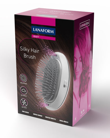 Lanaform Silky Brush – Elektrisk hårborste med jonfunktion för glansigt och frissfritt hår