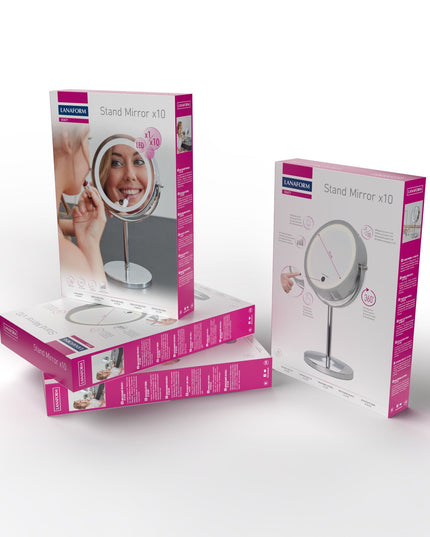 Lanaform Stand Mirror x10 – Fristående spegel med 10x förstoring