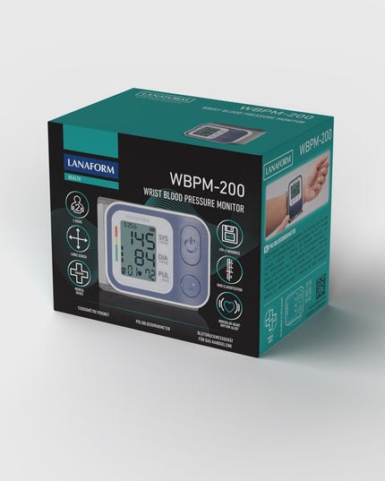 Lanaform WBPM-200 – Automatisk blodtrycksmätare för handleden med hög noggrannhet