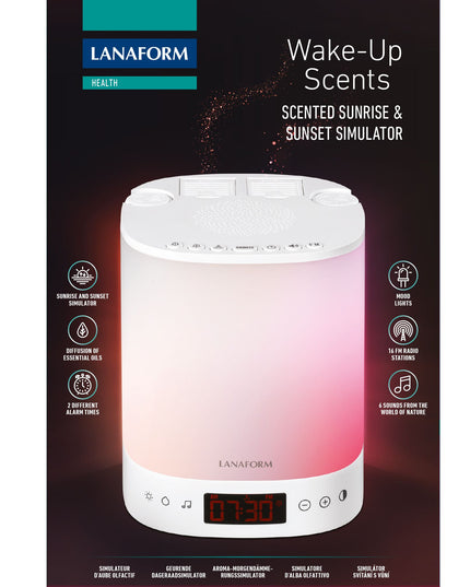 Lanaform Wake-Up Scents – Väckarklocka med doft- och ljusväckning