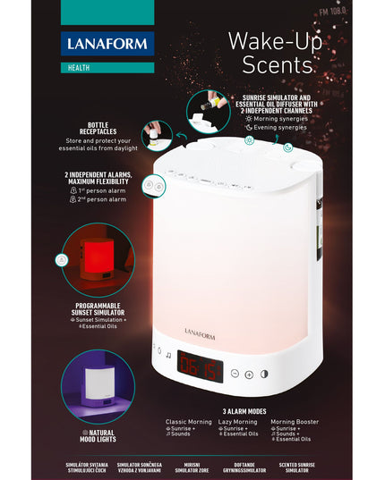 Lanaform Wake-Up Scents – Väckarklocka med doft- och ljusväckning