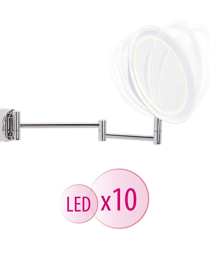 Lanaform Wall Mirror x10 – Väggspegel med 10x förstoring för detaljarbete