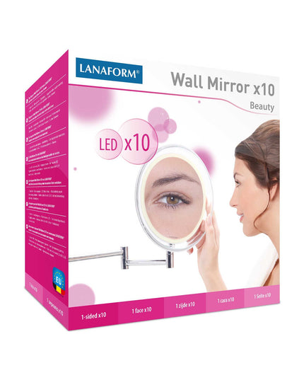 Lanaform Wall Mirror x10 – Väggspegel med 10x förstoring för detaljarbete