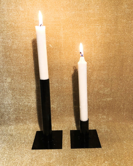 Ljusstake - enkel, liten (svart)