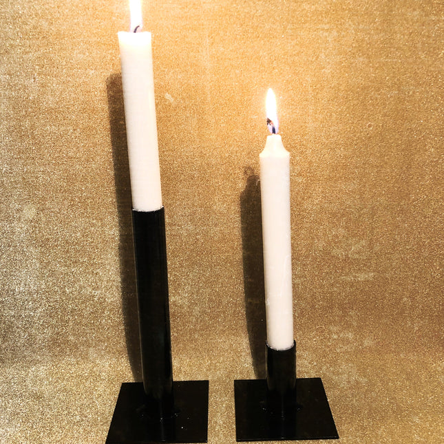 Ljusstake - enkel, liten (svart)