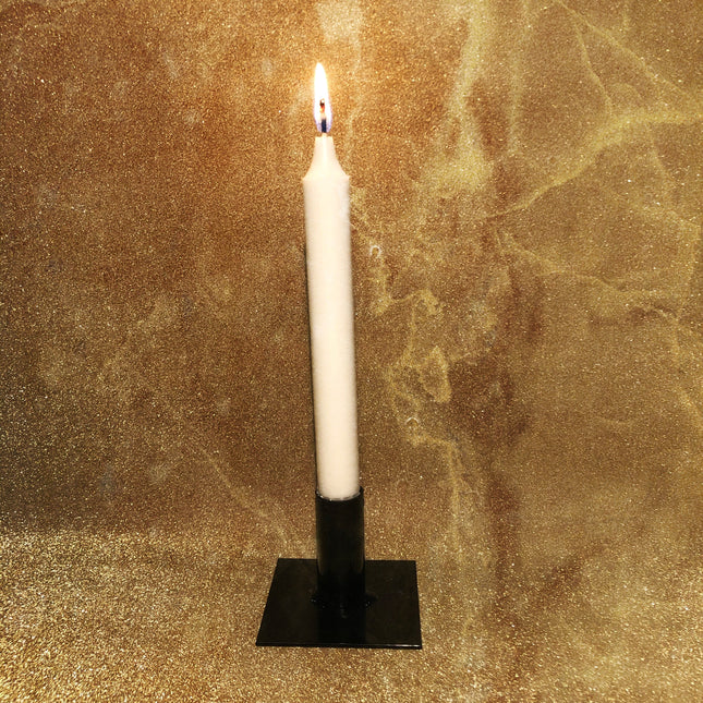 Ljusstake - enkel, liten (svart)