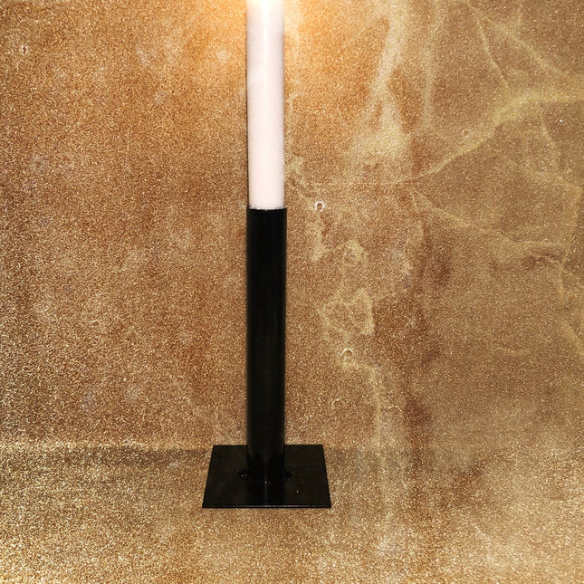 Ljusstake - enkel , stor (svart)