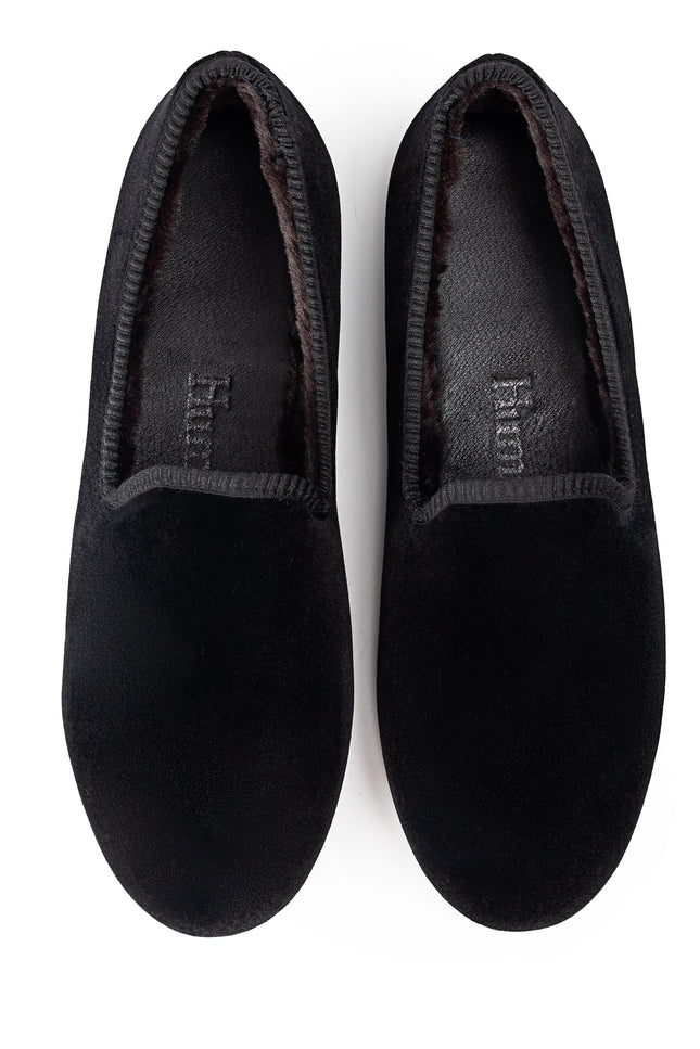 Black Velvet Loafer