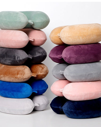 Nackkudde i memory foam, ergonomisk U-design, tvättbart överdrag