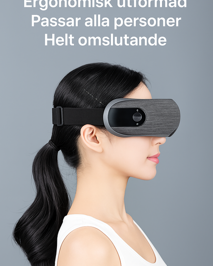 Ögonmassagemask med värme och vibration, fällbar design