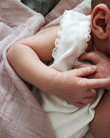 Muslin Blanket Rosa / Vit