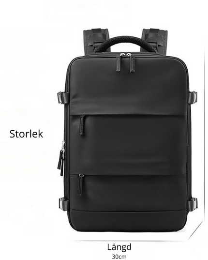 Reseryggsäck 35L, 180° öppning och skofack