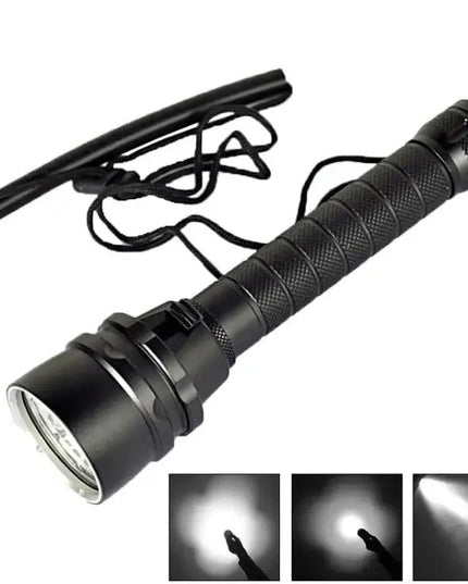 Professionell dykficklampa 6800LM – IPX8 vattentät LED-lampa för undervattensbruk