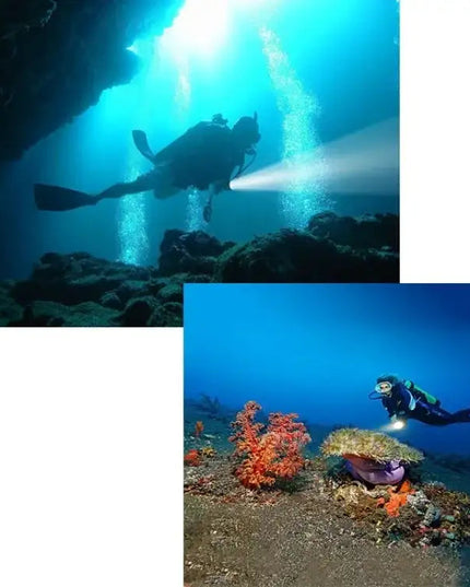 Professionell dykficklampa 6800LM – IPX8 vattentät LED-lampa för undervattensbruk