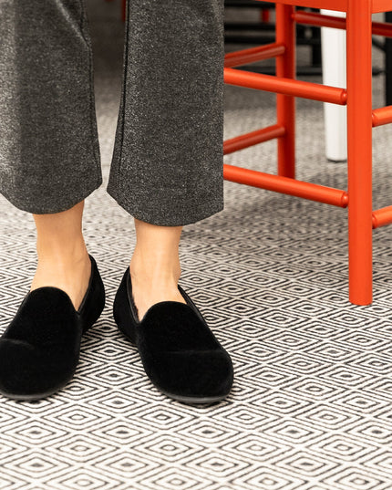 Black Velvet Loafer