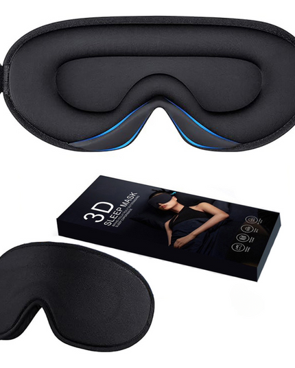 Sovmask 3D med memory foam, ergonomisk och ljusblockerande