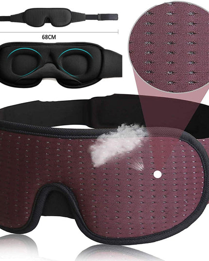 Sovmask 3D ventilerad, ljusblockande och justerbar